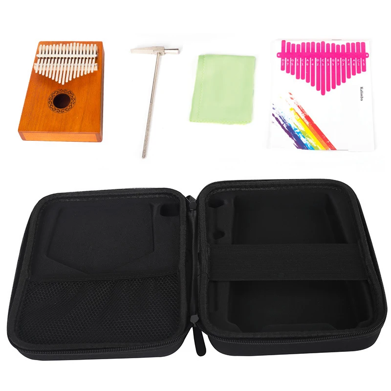 

1pc Kalimba Case With 17 Keys/21 Keys Storage Bag Thumb Piano Box Bag Portable Piano Bag Multifunction Strong Kalimba Case