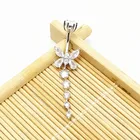 925 браслеты бабочки из серебра высшей пробы бабочка Форма Сережка для пирсинга пупка 14G пупка пирсинг ювелирные изделия из жемчуга для женщин CZ кисточкой средства ухода за кожей бар ювелирные изделия