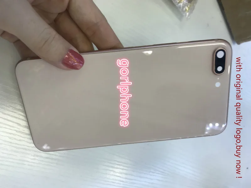 Оригинальное качество розовое золото для телефона 8 plus задняя крышка батарейного