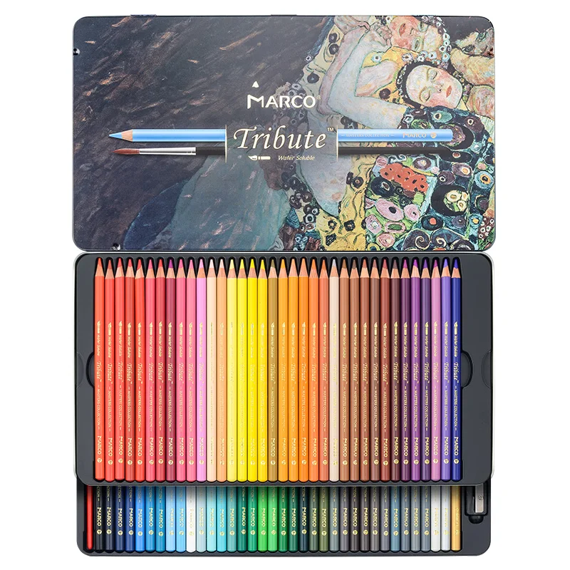 Watercolor Pencils Art Tin Box Master Collection Colored Pencil 48 72 Colors Professional Pencils for Artist Supplies 3300