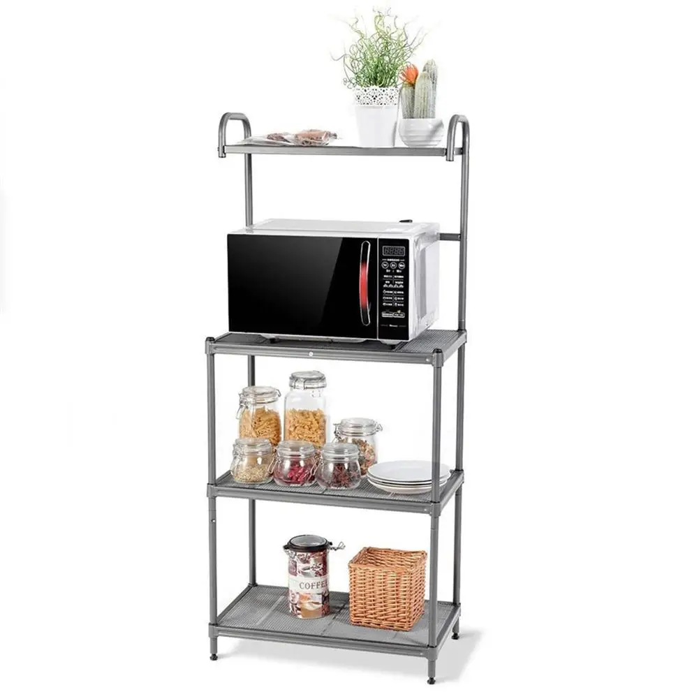 

4-Tier Wire Mesh Laminate Kitchen Shelf