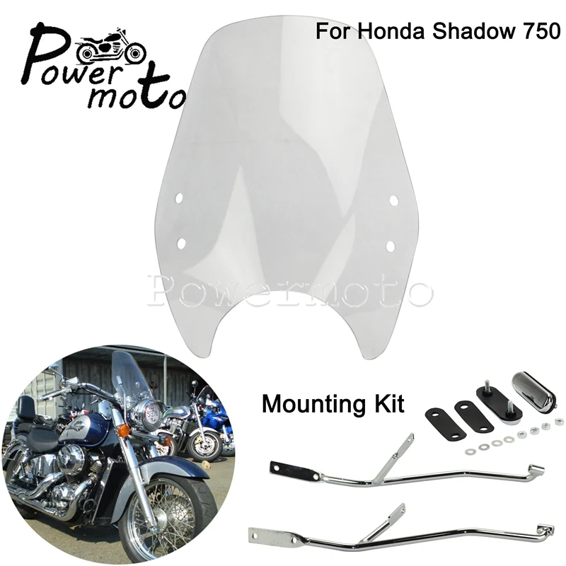 Motorbike Cruiser Windshield Front Headlight Fairing Windscreen for Honda Shadow VT750 VT750C VT750DC ACE Spirit 1998-2013