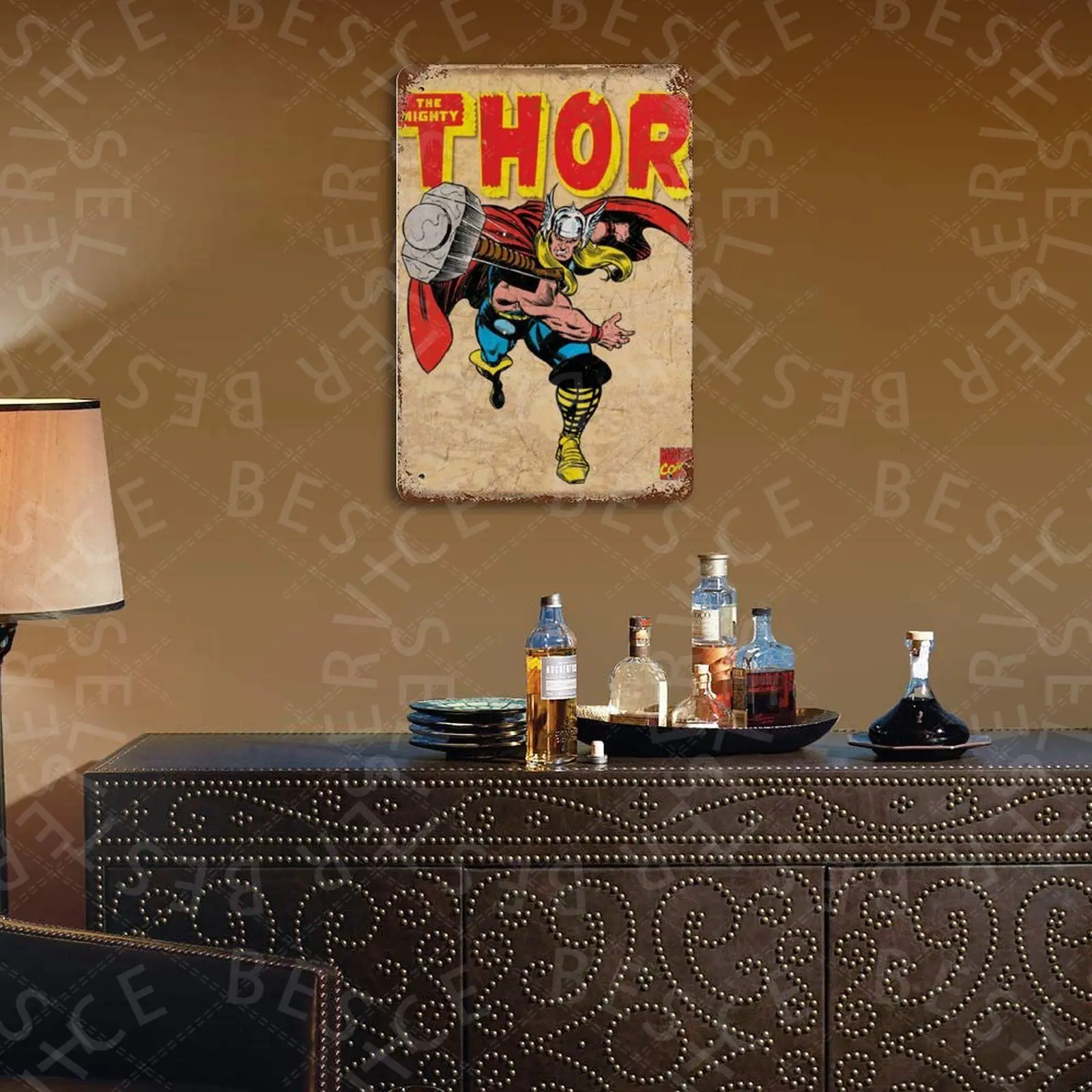 

Thorr Tin Sign Plaque Plate Wall Decor Casino Decorative Plates Metal Pub Metal Vintage For Bar Pub Club