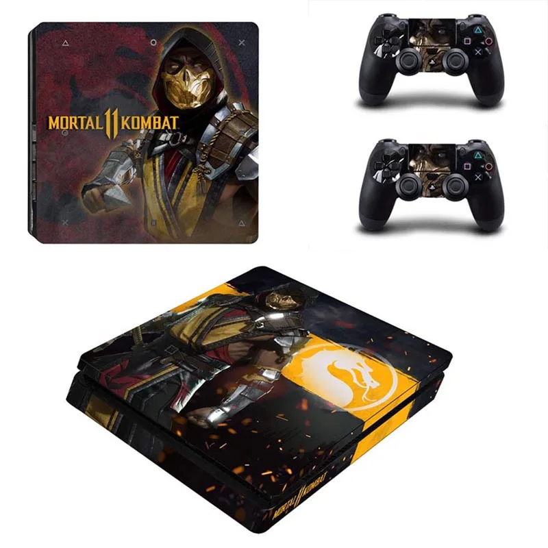 Mmoral Kombat 11 PS4 тонкие наклейки PS 4 Play станция виниловые Pegatinas для playstation тонкая