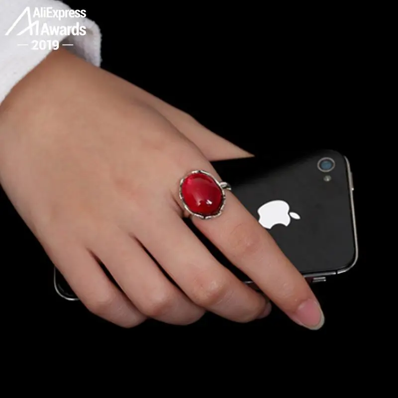 S925 изысканное антикварное кольцо для магазина 925 пробы рубин серебро Женский