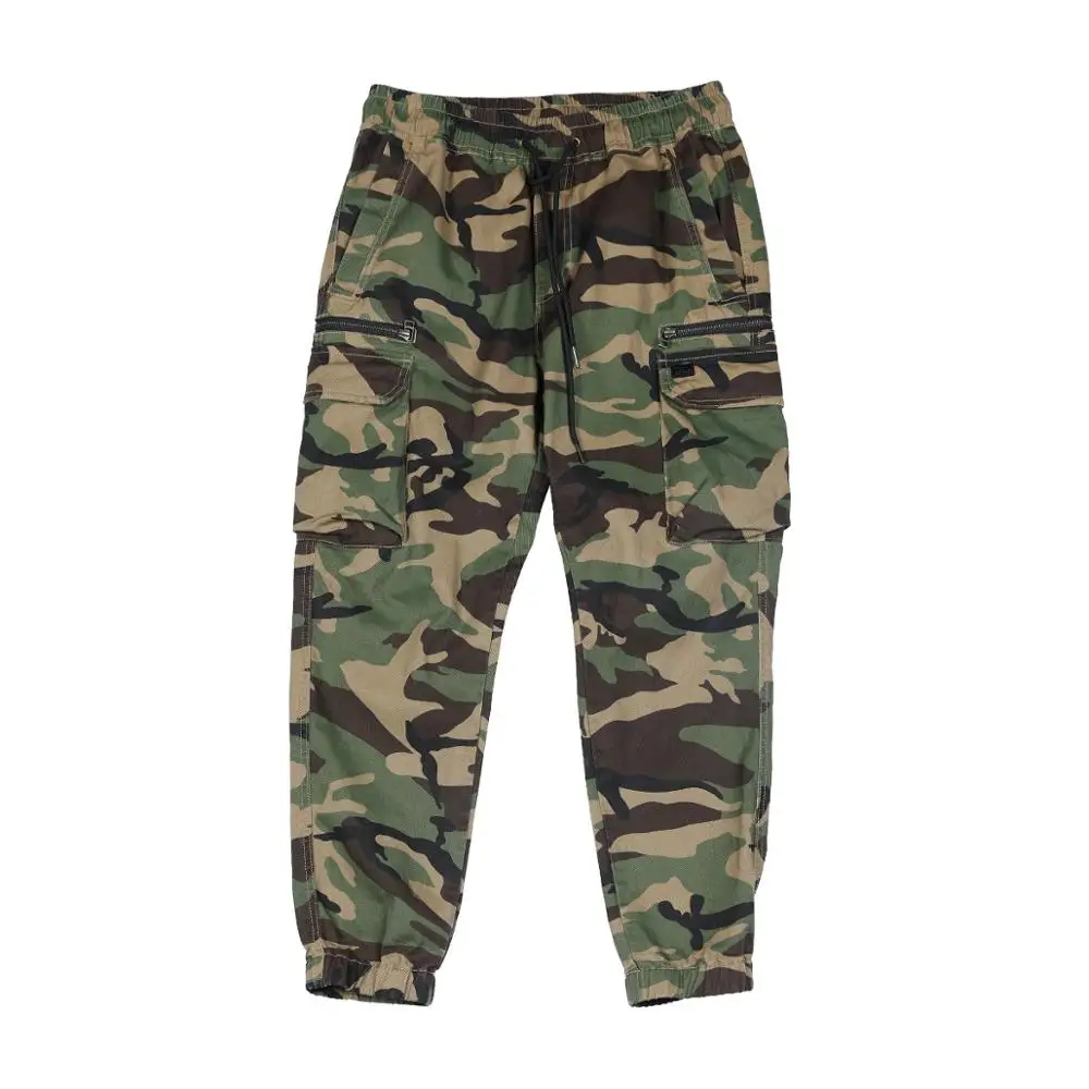 

SIMWOOD 2021 spring Winter new cargo camouflage Drawstring pants men hip hop streetwear trousers multi pockets ankle-length pan