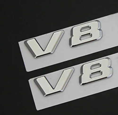 2 шт. V8 буквы эмблема значка на багажник Стикеры 2 шт. для бензамид