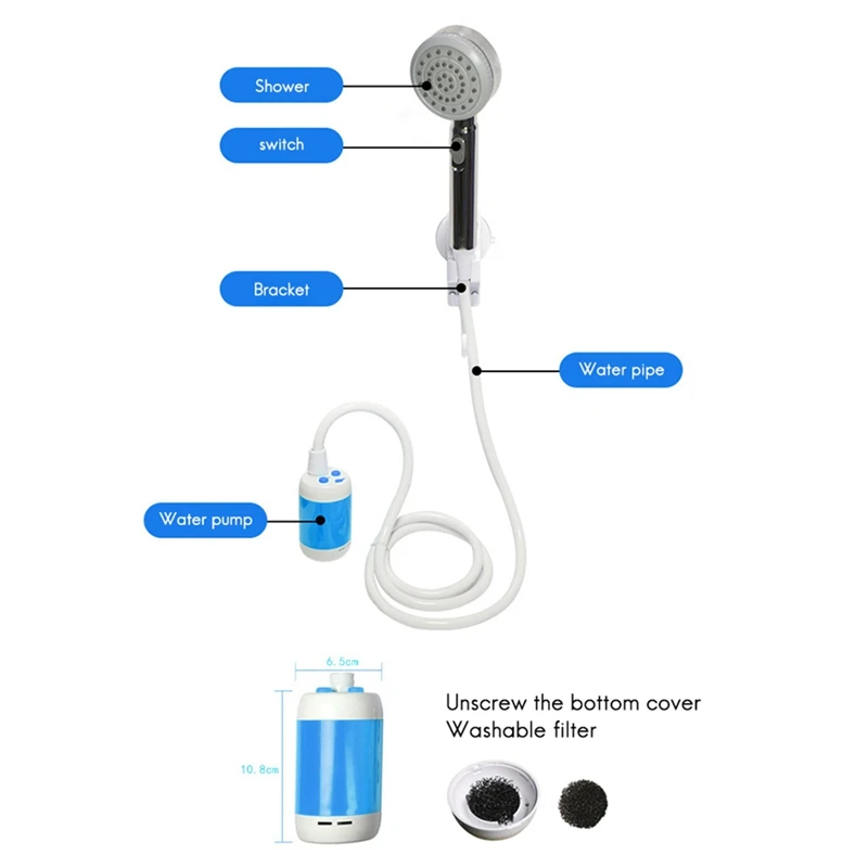 Автомобильная мойка душевой набор Электрический насос уличный кемпинг