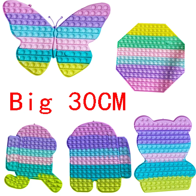 

Large New 30cm Stress Relief Squeeze Toys For Kid Squishy Sensory Anti Stress Game Hand Simple Dimple Relax Toy Simple Games