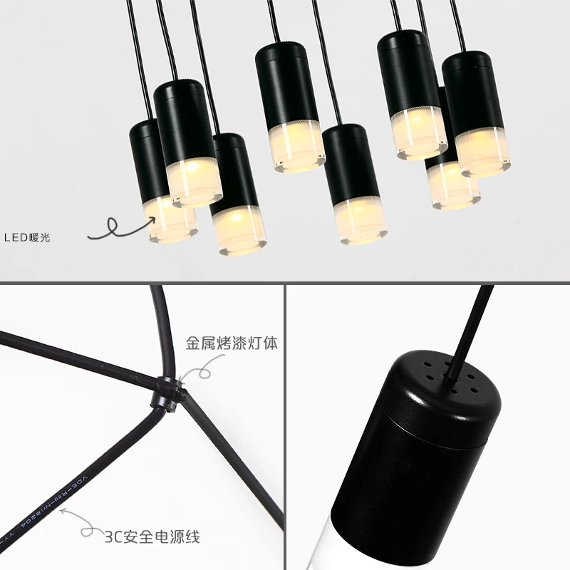 Modern Line Art Pendant Lights Led String Lamp DIY Geometric Hanging for Living Room Home Decor Lighting Fixture Luminaire | Лампы и