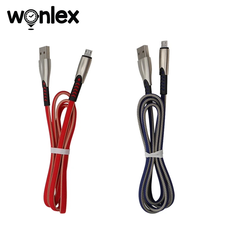 

Wonlex 2pcs USB Cable Type C Micro Android Lightning Cord for iphone Zinc Alloy Wire Mobile Phone Charger Regular Charge Cables