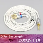 16-ядерный OCC посеребренный кабель для наушников LN007055 для наушников Sennheiser HD580 HD600 HD650 HDxxx HD660S HD58x HD6xx