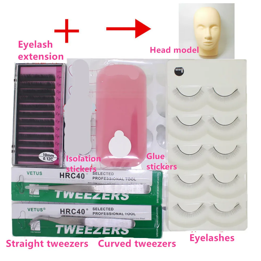 Силиконовый манекен модель головы наращивание ресниц Тренировочный Набор