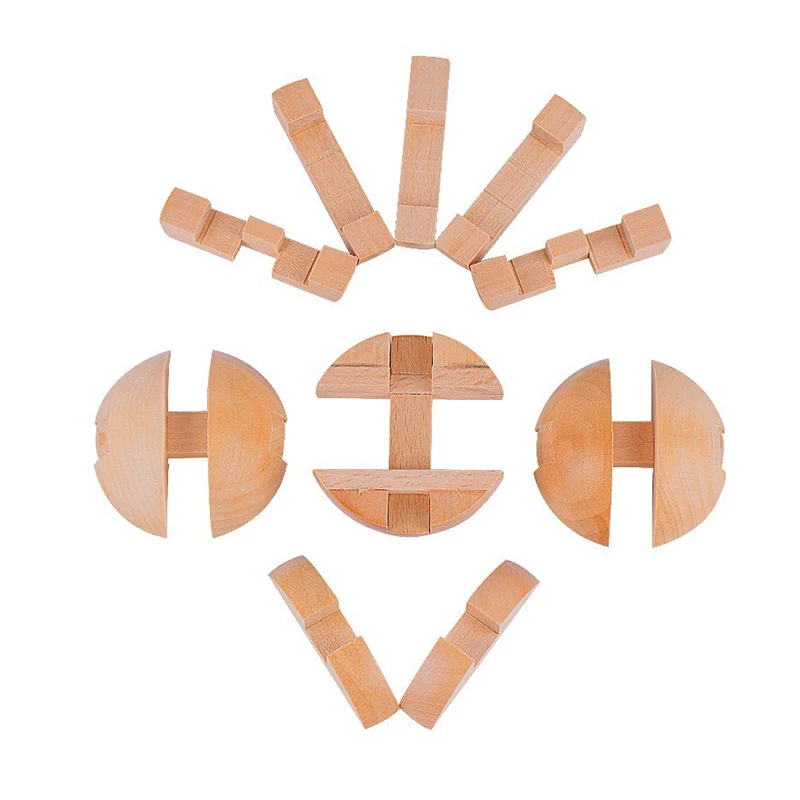 2020 New Design IQ Brain Teaser Kong Ming Lock 3D Wooden Interlocking Burr Puzzles Game Toy For Adults Kids | Спорт и развлечения