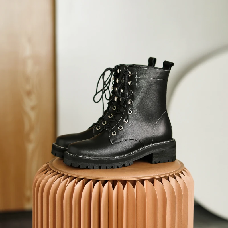 Harga Sepatu Bot Pergelangan Kaki Wanita Laris INS Sepatu Atas Kulit Sapi Sepatu Bot Wanita Musim Gugur Dan Dingin Sepatu Bot Panjang Sepatu Bot Elastis Sepatu Bot Salju