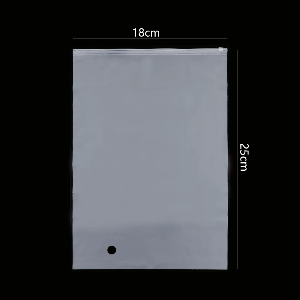 18x25cm 1pc Plastic Sealed Waterproof Matte Frosted Package Transparent Zip lock Bag Clothing Travel Pouch Swimming Storage Bags - Цвет: 18x25cm