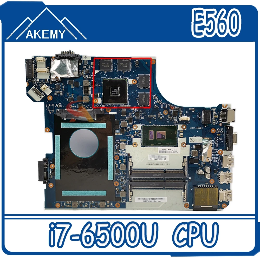 

Материнская плата для ноутбука LENOVO Thinkpad E560 i7-6500U материнская плата NM-A561 01AW113 SR2EZ 216-0868000 DDR3