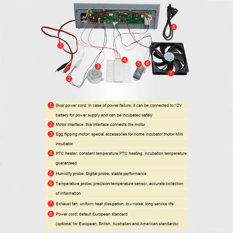 

Thermostat Regulator DIY Mini Incubator Accessories Egg Goose Bird Brooder Parts