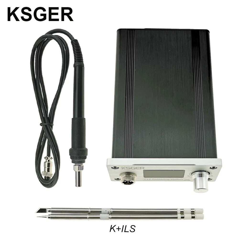 KSGER паяльная станция DIY Kit STM32 2,1 S OLED 1,3 дисплей контроллер температуры цифровой электронный сварочный Утюг T12 железные наконечники - Цвет: sets 8