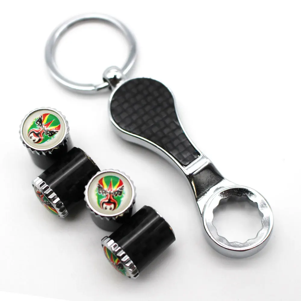 5 шт./компл. эмблема в стиле лица авто колеса шины воздушный клапан колпачки с