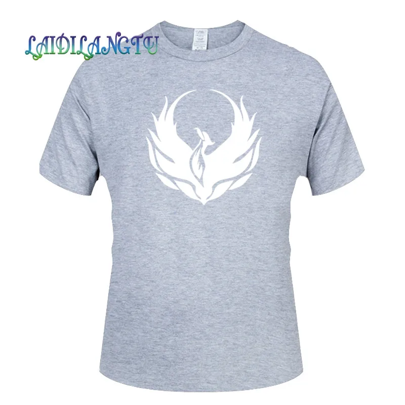 

High Quality Phoenix Cartoon Animal Best Gift Men's T-Shirt For Men Short Sleeve O Neck Cotton Casual Top Tee