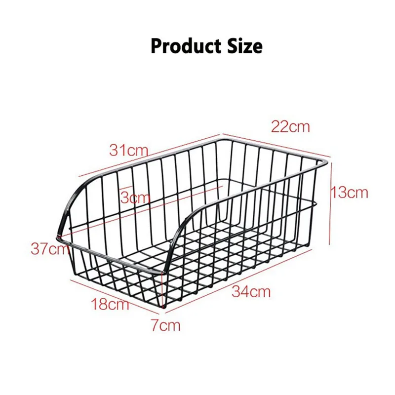 Металлическая проволочная корзина для хранения Baffect кухни холодильника шкафа