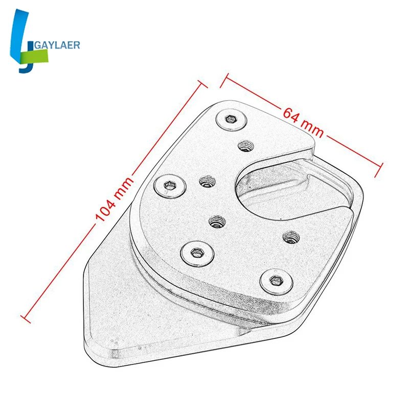 

XAdv CNC Aluminum Motorcycle Side Stand Pad Enlargement For Honda XAdv 2017 2018 Plate Kickstand Extension