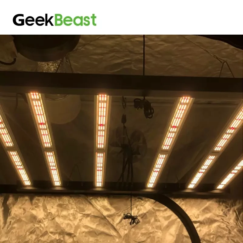 

ETL GeekLight GeekBeast Pro 630w 6 Bars Hydroponics LED Grow Light Bars Samsung LM301B 660nm Far Red UV IR WiFi Control Feature