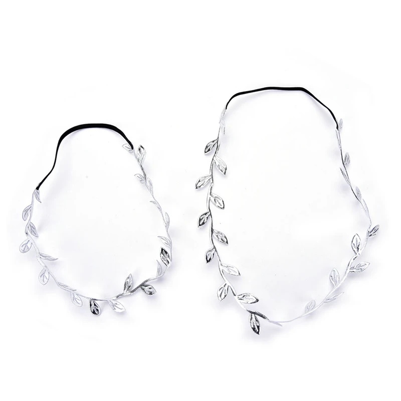 Мода 2 шт золото серебро обруч с листьями корейские летние аксессуары для волос