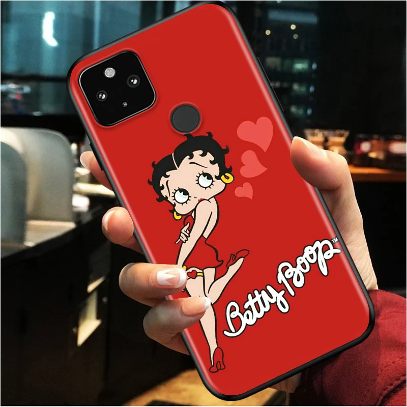 

Betty Boop Shockproof Cover for Google Pixel 5 4 4A XL 5G Black Phone Case Shell Soft Fundas Coque Capa