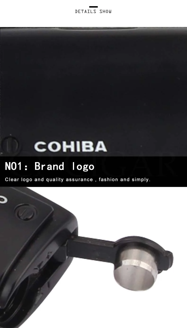 COHIBA зажигалки 2 Факел Пламя зажигалка с защитой от ветра Карманный Портативный бутан Прикуриватель многоразового встроенный сигарный удар