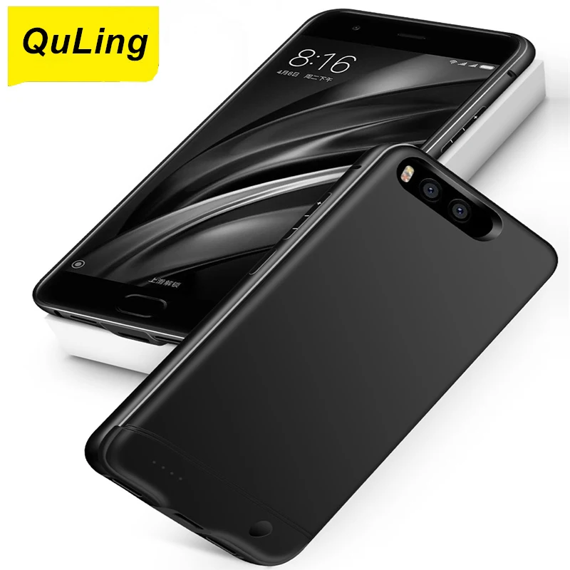 QuLing 6000 мАч для Xiaomi Mi 6 Чехол аккумулятора Mi6 зарядное устройство Внешний