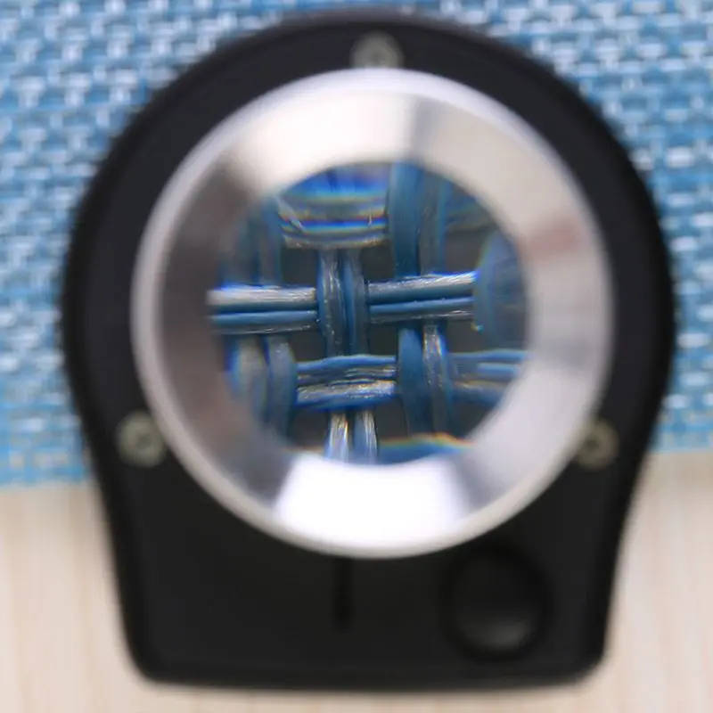 

30X Magnifier Metal Folding Cloth Linen Microscope Loupe with 3LED & 3UV Light