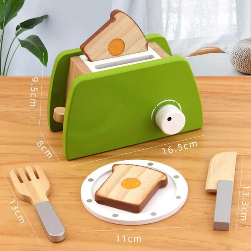

Children Kitchen Wooden Playset Toys Simulation Wooden Kitchen Utensils Set Role Playing Game Educational Tool