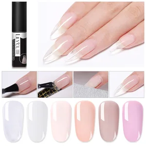 Гель-лак для наращивания ногтей LILYCUTE, 5 мл, прозрачный, белый, Гель-лак, гель из стекловолокна для быстрого наращивания, удаляемый замачиванием