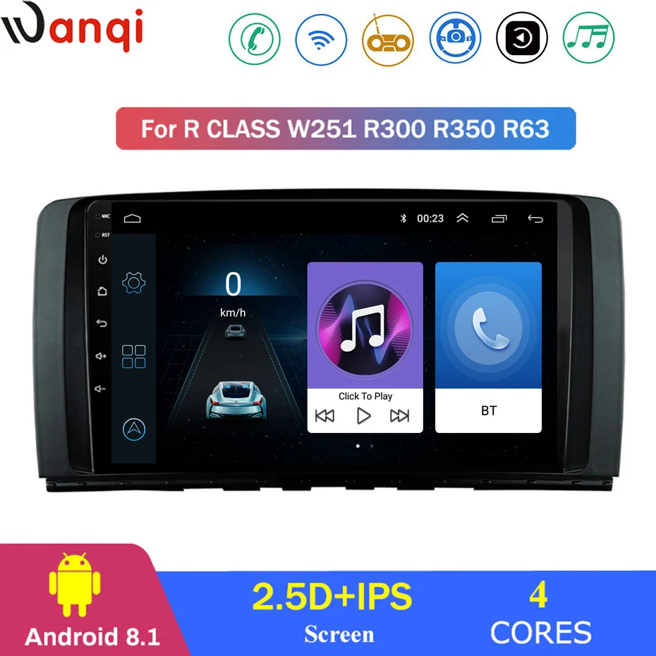 Для Benz R Class W251 R300 R350 R63 автомобильный Радио Мультимедиа Видео плеер навигация Android