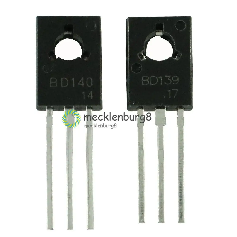 20 шт./лот 10 шт. BD139 + BD140 каждый транзистор TO 126 NPN PNP 80 в 1.5A TO126 силиконовый триодный
