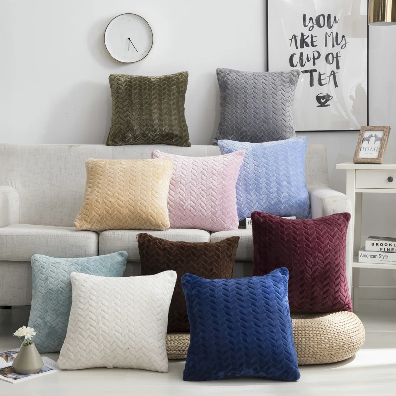 

Braided Style Throw Pillow Cover 43x43cm Super Soft Sofa Cushion Cover Home Hotel Seat Decorative Pillow Cases