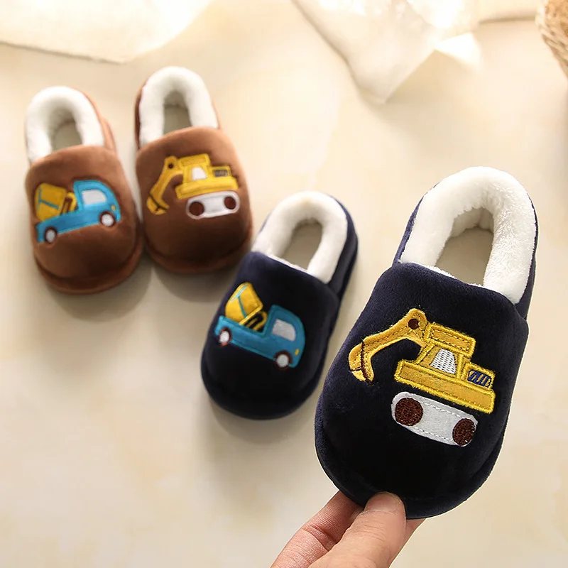 Домашние детские тапочки Сезон Зима Новинка 2019 года для маленьких мальчиков и