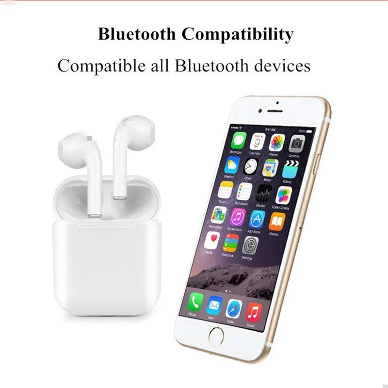 I9s TWS Bluetooth V5.0 EDR 1 пара наушников гарнитуры беспроводные наушники стерео наушники с зарядной коробкой для ios Android телефона