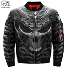 Куртка-бомбер мужская с 3D-принтом викингов, длинная летная куртка на молнии с рисунком черепа в стиле Триппи, Повседневная Уличная одежда в стиле Харадзюку