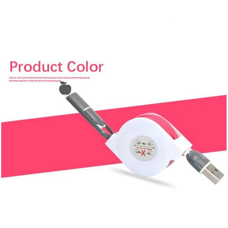 2 в 1 USB кабель для iPhone XS Max XR X 8 7 6 6S Micro USB кабель Android для samsung Xiaomi huawei Выдвижной зарядное устройство USB порт