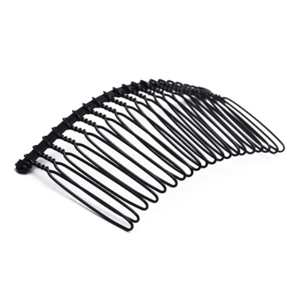 

10pcs Hair Comb Pin Vintage Accessories Iron for Lady DIY Hair Styling (Black)