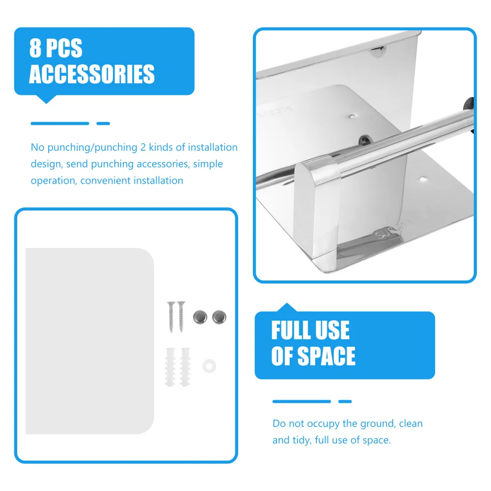 

1PC Multi-purpose Toilet Roll Paper Rack Bathroom Thickened Phone Stand