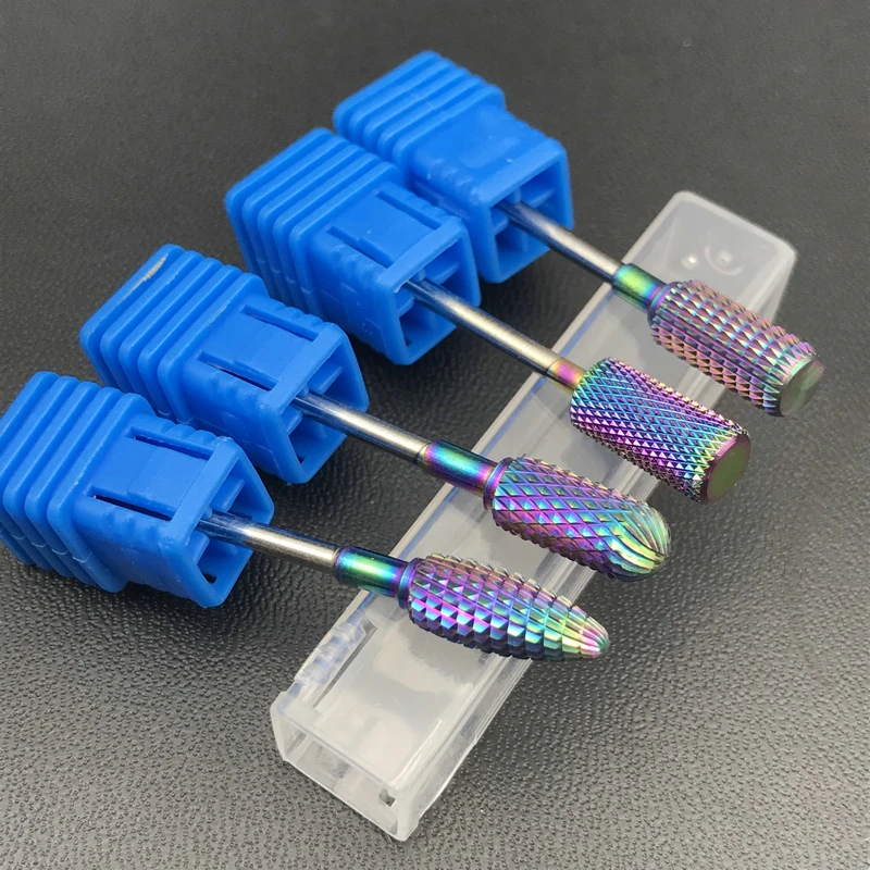 8 Тип Радужное Нано покрытие вольфрамокарбидные буры сверла для ногтей