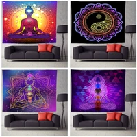 ethnic art wall tapestry seven chakras meditation yoga tapestries wall hanging blanket for bedroom living room college decor