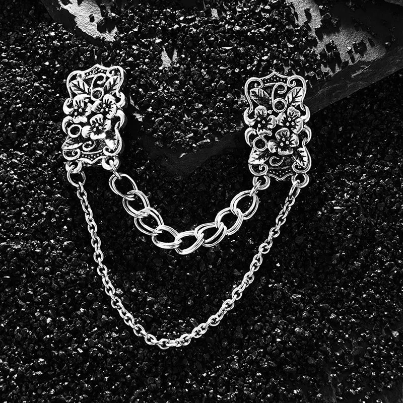 2 шт. свитер шаль зажимы кардиган платья клип воротник с цветами цепочкой для