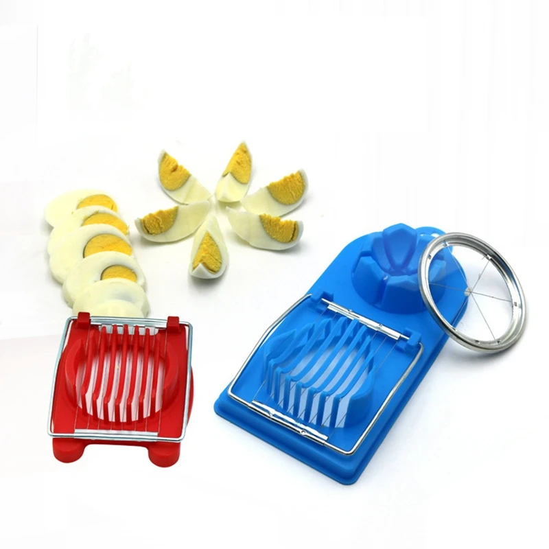 

Multifunctional Egg Cutter Stainless Steel Egg Plastic Slicer Creative Tool Sectioner Cutter Luncheon Meat Cutter Kitchen Gadget