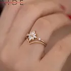 Женское кольцо из серебра 925 пробы, со снежинкой