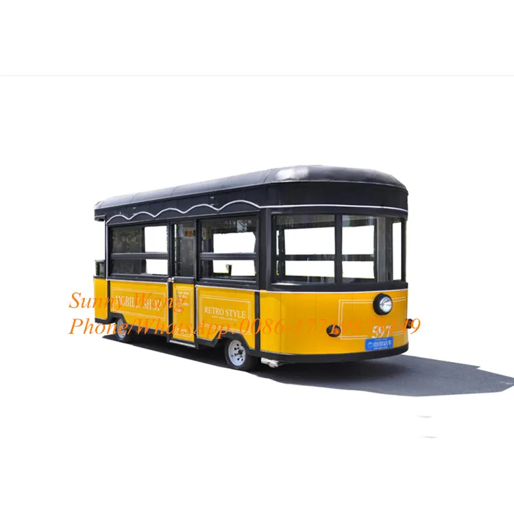 Электрический трехколесный мотоцикл в стиле ретро/тележка для еды уличном